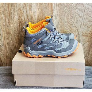 Merrell Boys Chameleon 7 Access Mid Waterproof Hiking Boots Sz 12